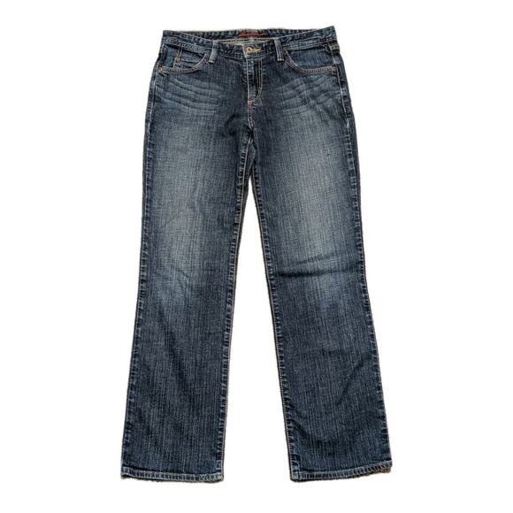 Eddie Bauer Classic Fit Boot Cut Stretch Blue Jeans Womens size 8S 32x30 - Picture 1 of 8